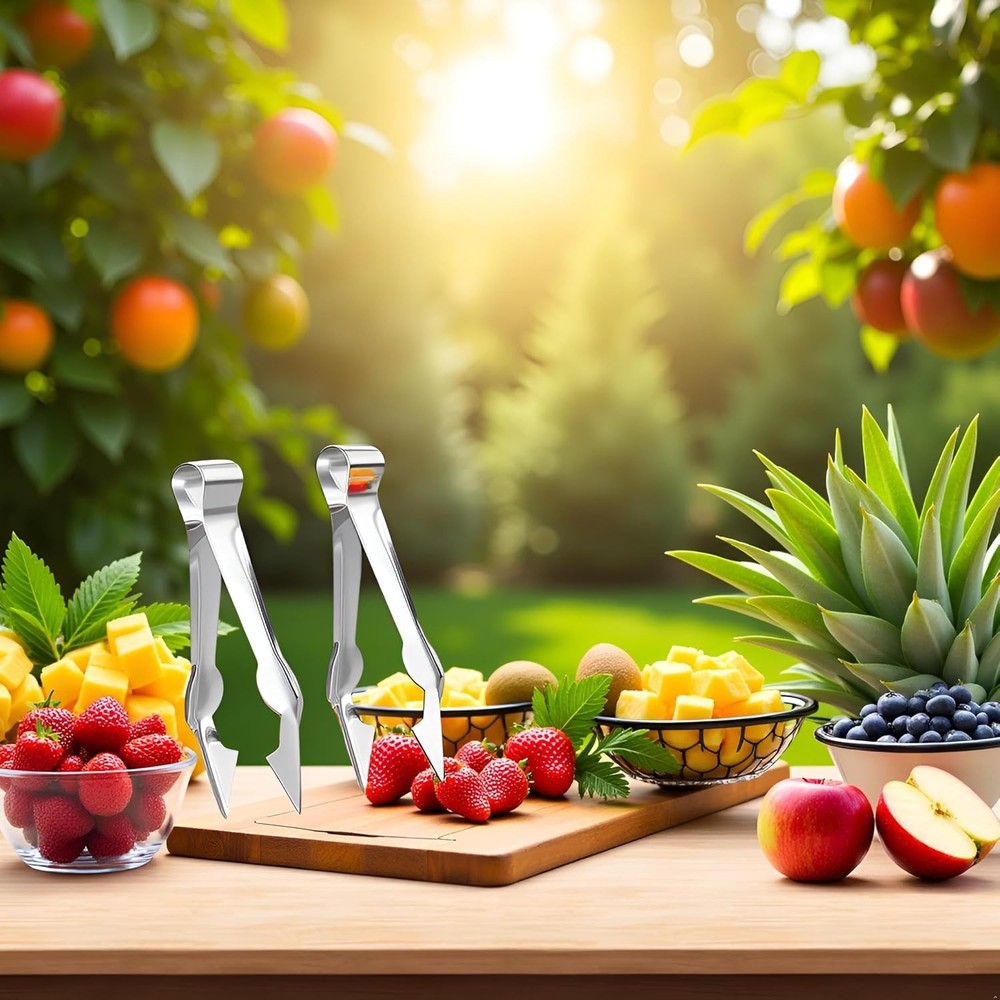 2Pcs Multi-Functional Fruit & Vegetable Stem Remover Clip, Strawberry Huller, Pi