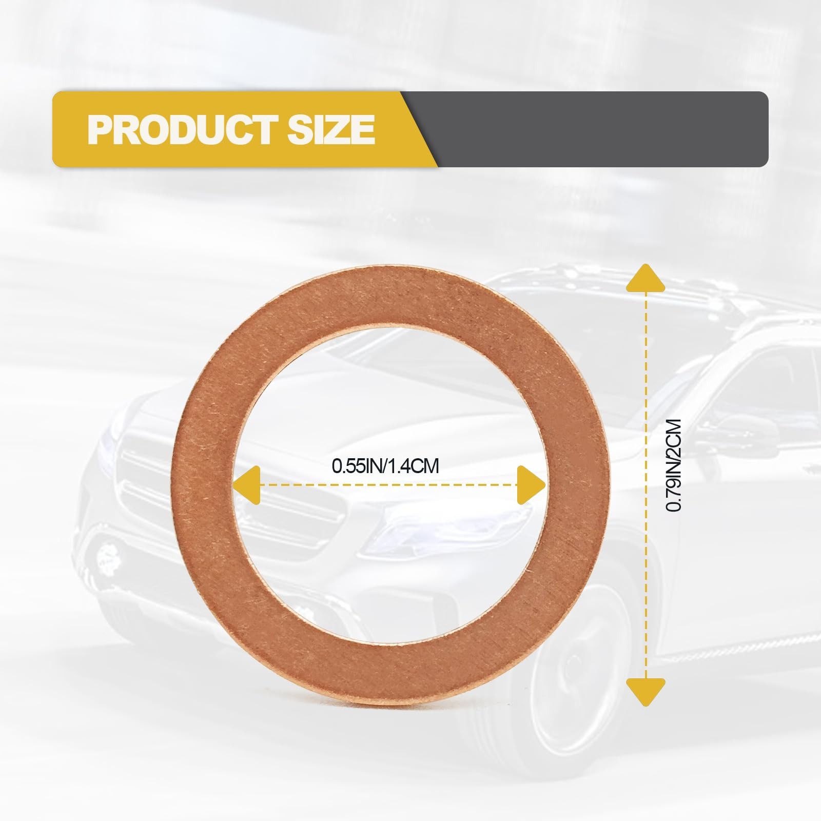 15 Pcs Copper Oil Drain Plug Gaskets for Mercedes - 14mm OEM Replacement