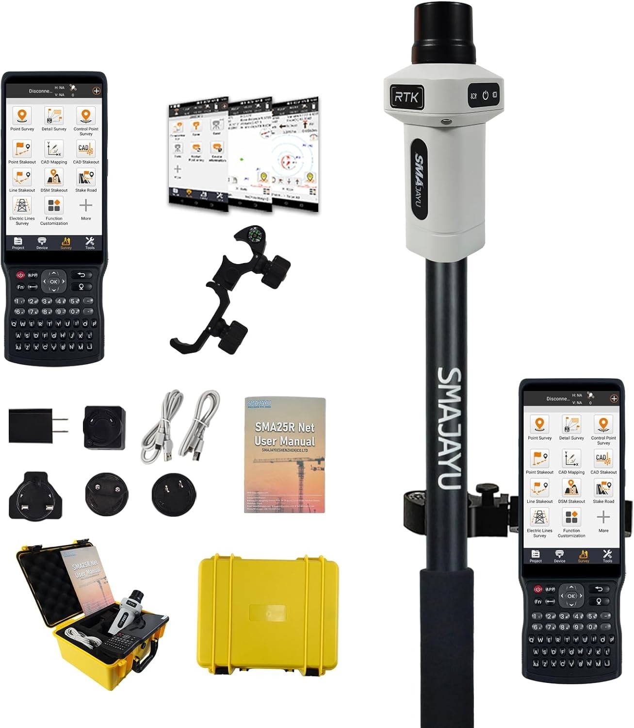 SMA25R Net GNSS RTK Survey System Receiver with Collector By CORS for Construct
