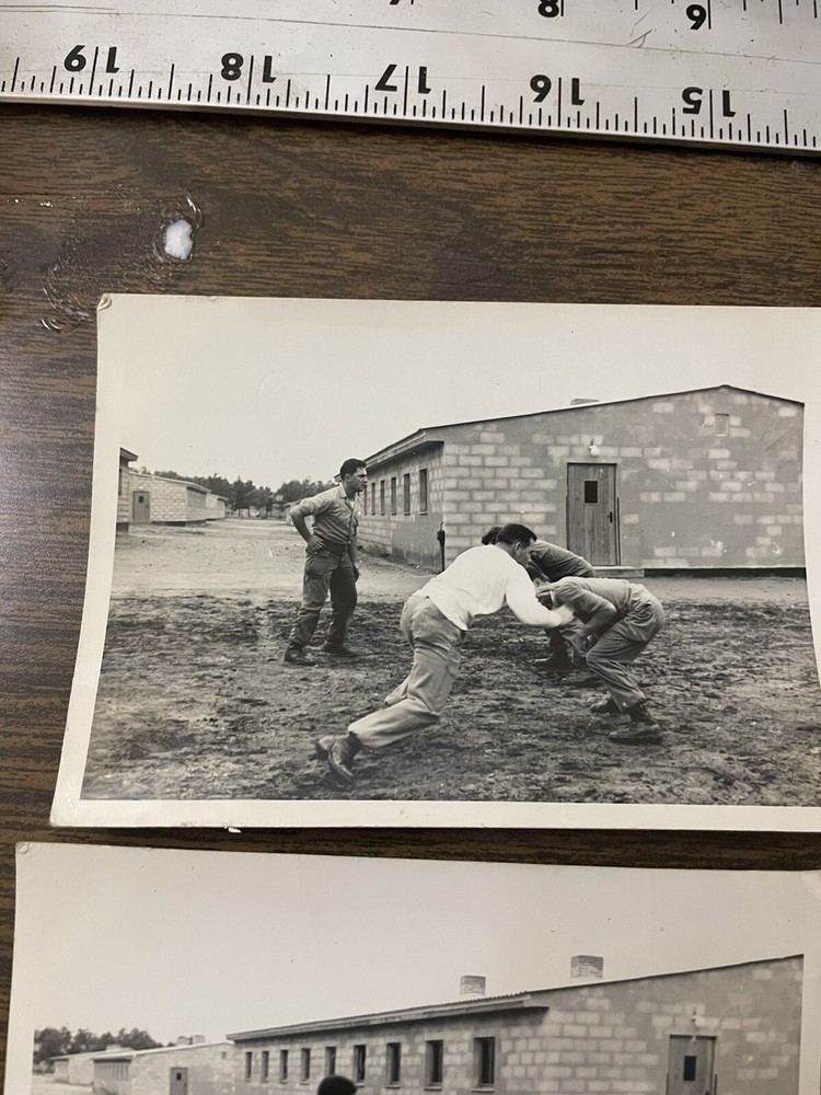WWII Football Photos Army 4th Infantry Germany Soldiers Rare Camp Barracks