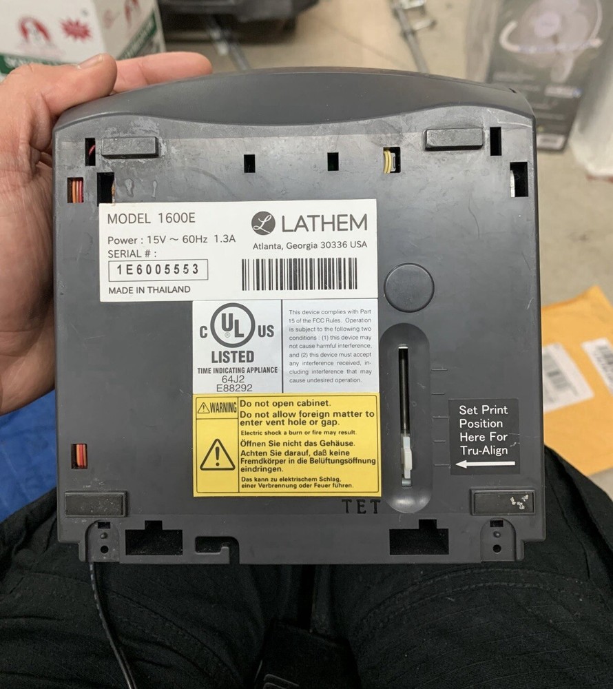 Lathem 1600E Tru-Align Atomic Time Clock