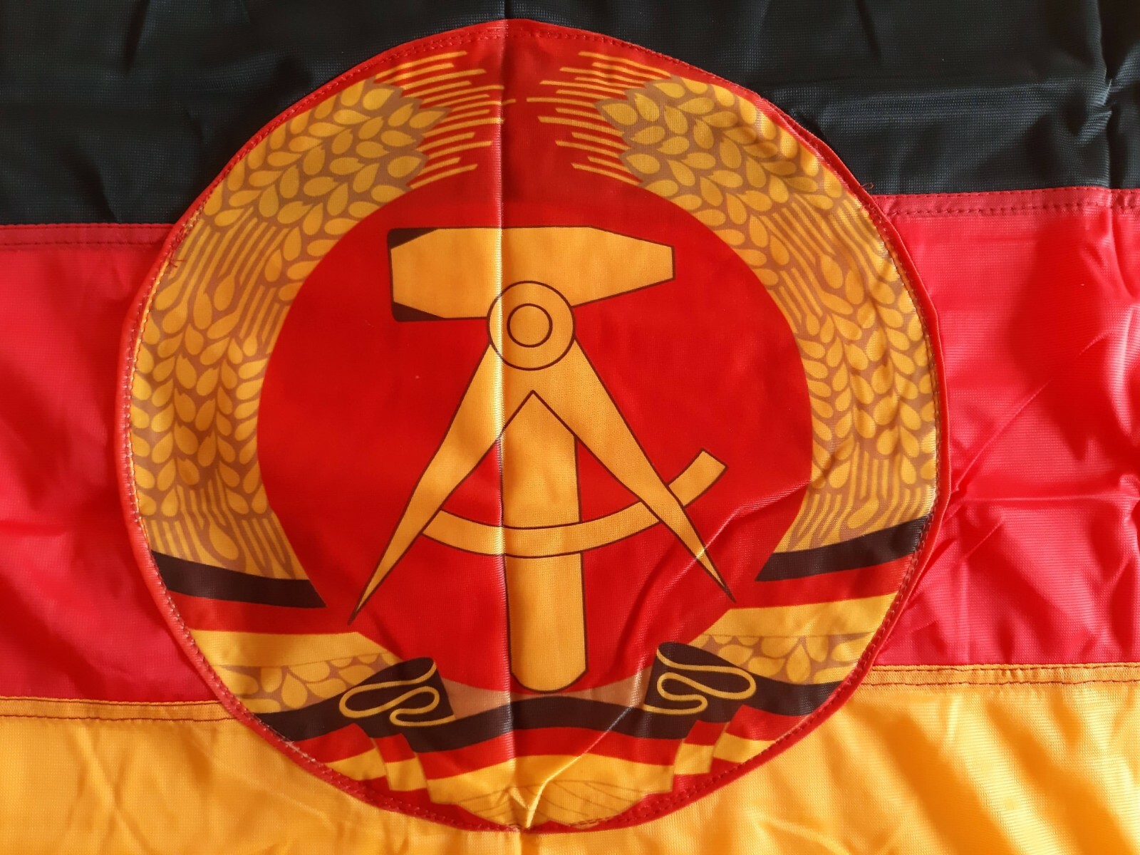 GDR Flag 1987 original communist East Germany DDR Fahne NVA double-sided 100x60