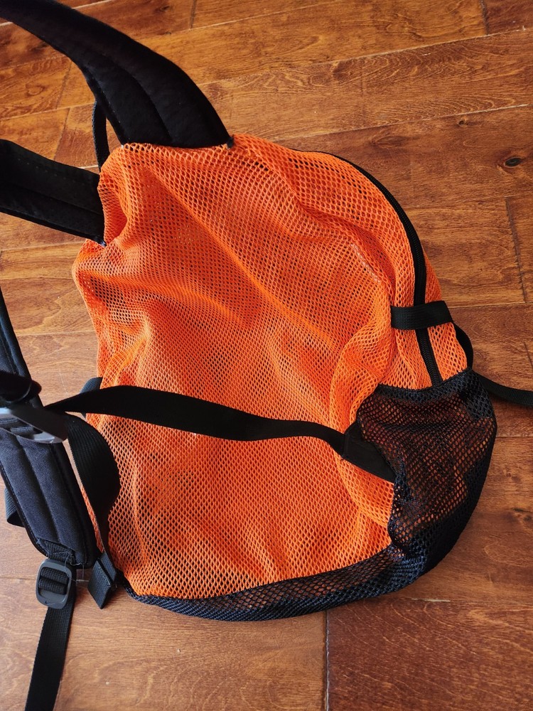 Nike Orange Mesh Training Backpack. Vintage
