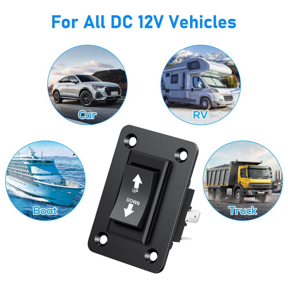 30A DPDT Momentary Reverse Switch Up Down 5th Wheel Tongue Trailer Stabilizer