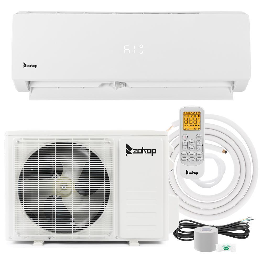 Zokop Smart 9000 - 18000 BTU Mini Split Air Conditioner Heat Systems 19 Seer New