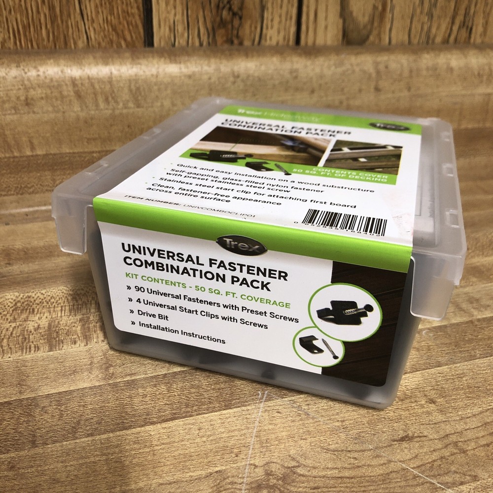 Trex Hideaway Universal Hidden Fastener Combo Pack 50 Square Foot Coverage New