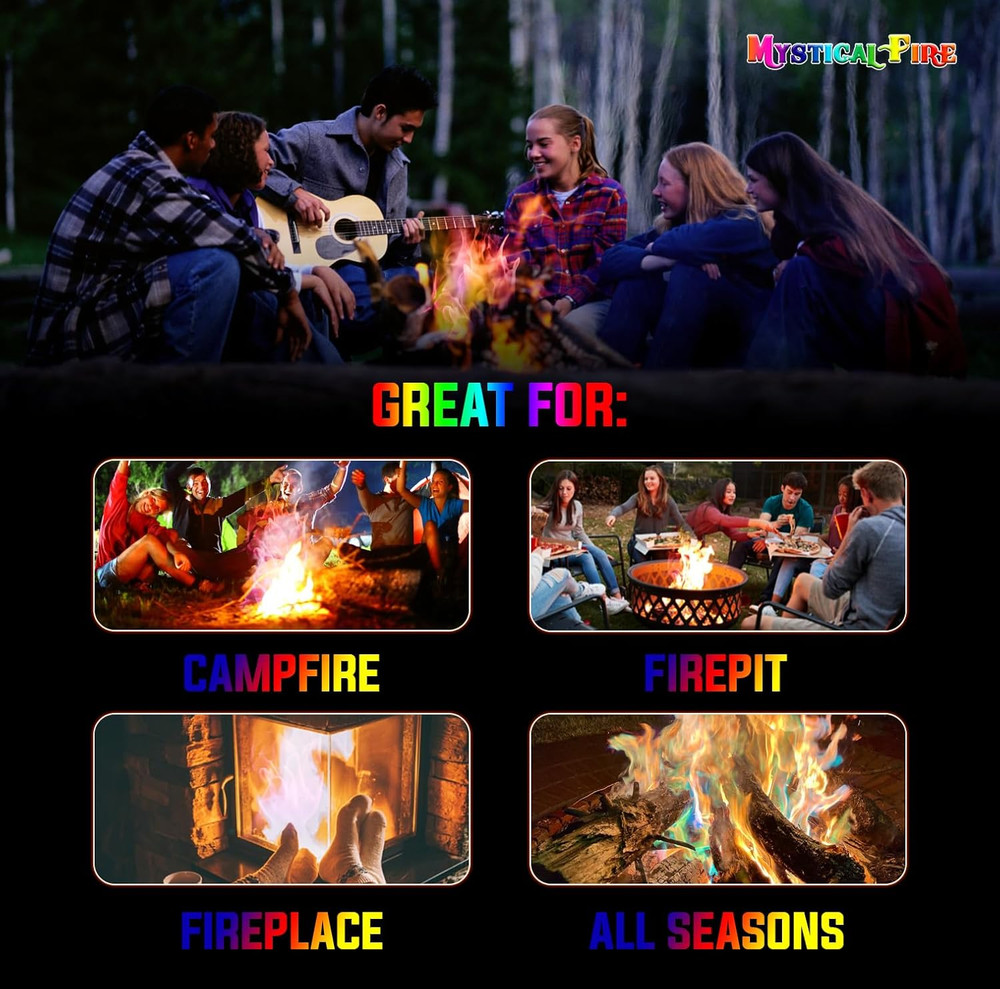 Color Changing Packets Pits Campfire Long-Lasting Enchanted Multi-Color