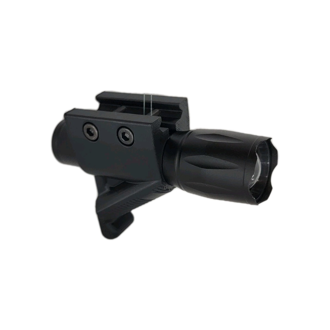 Picatinny Mount Tactical Flashlight - Angled - 2000 Lumen - Fox 2 Industries