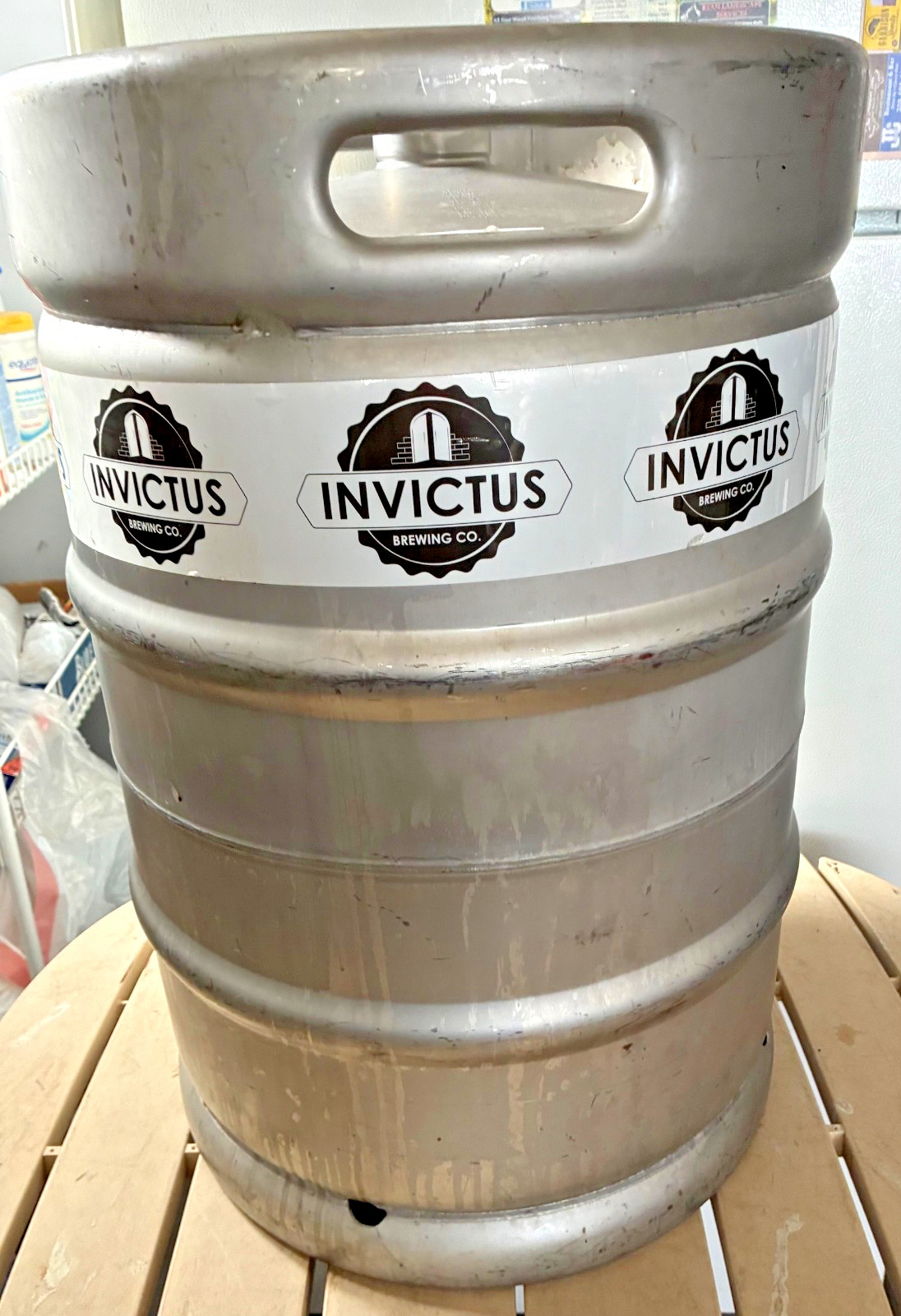 1/2  BARREL STAINLESS STEEL BEER KEG -15.5  GALLON MOONSHINE STILL-SANKEY