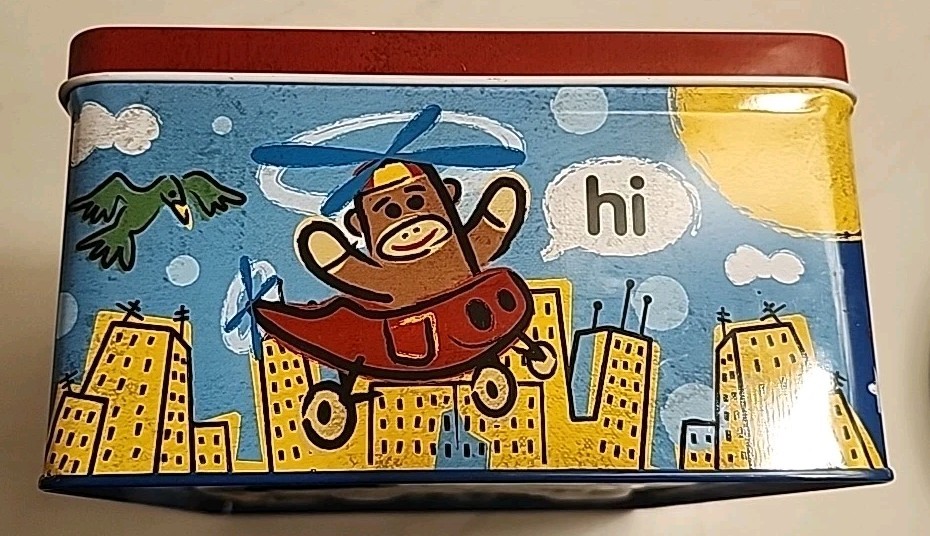 Sock Monkey Lunch Box or Keepsake Box by Schylling