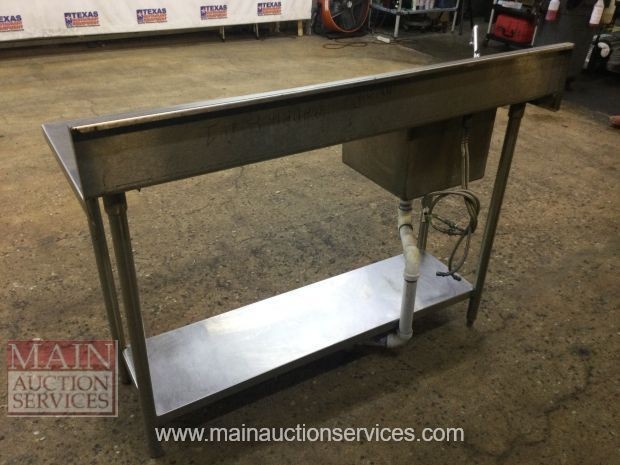 60”x 21” All Stainless Steel Work Prep Table With Left Sink