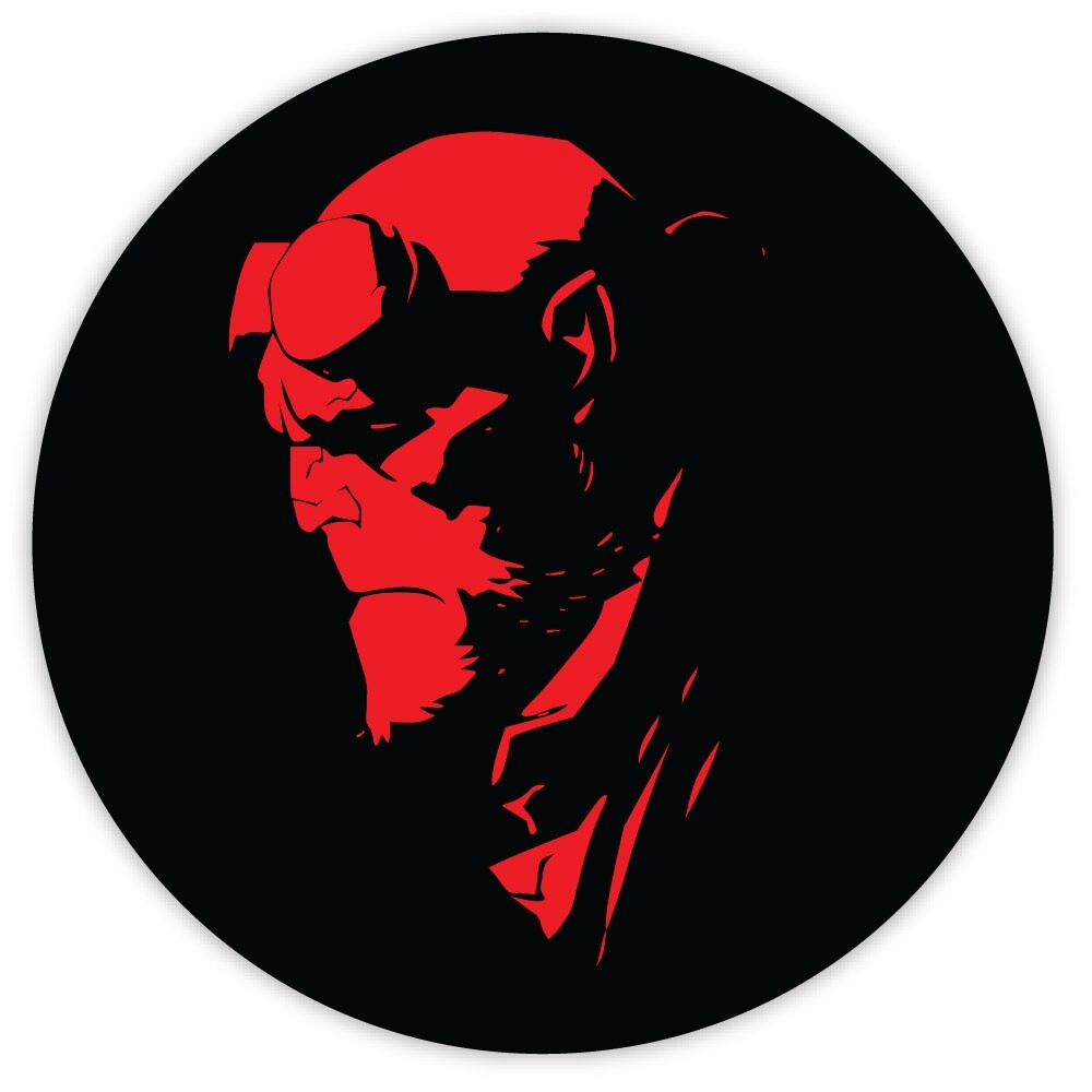 Hellboy sticker decal 4" x 4"