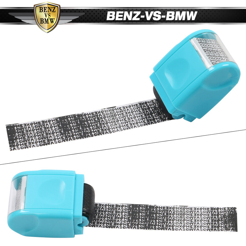 Identity Theft Protection Confidential ID Guard Wide Roller Stamp + 3 Ink Refill