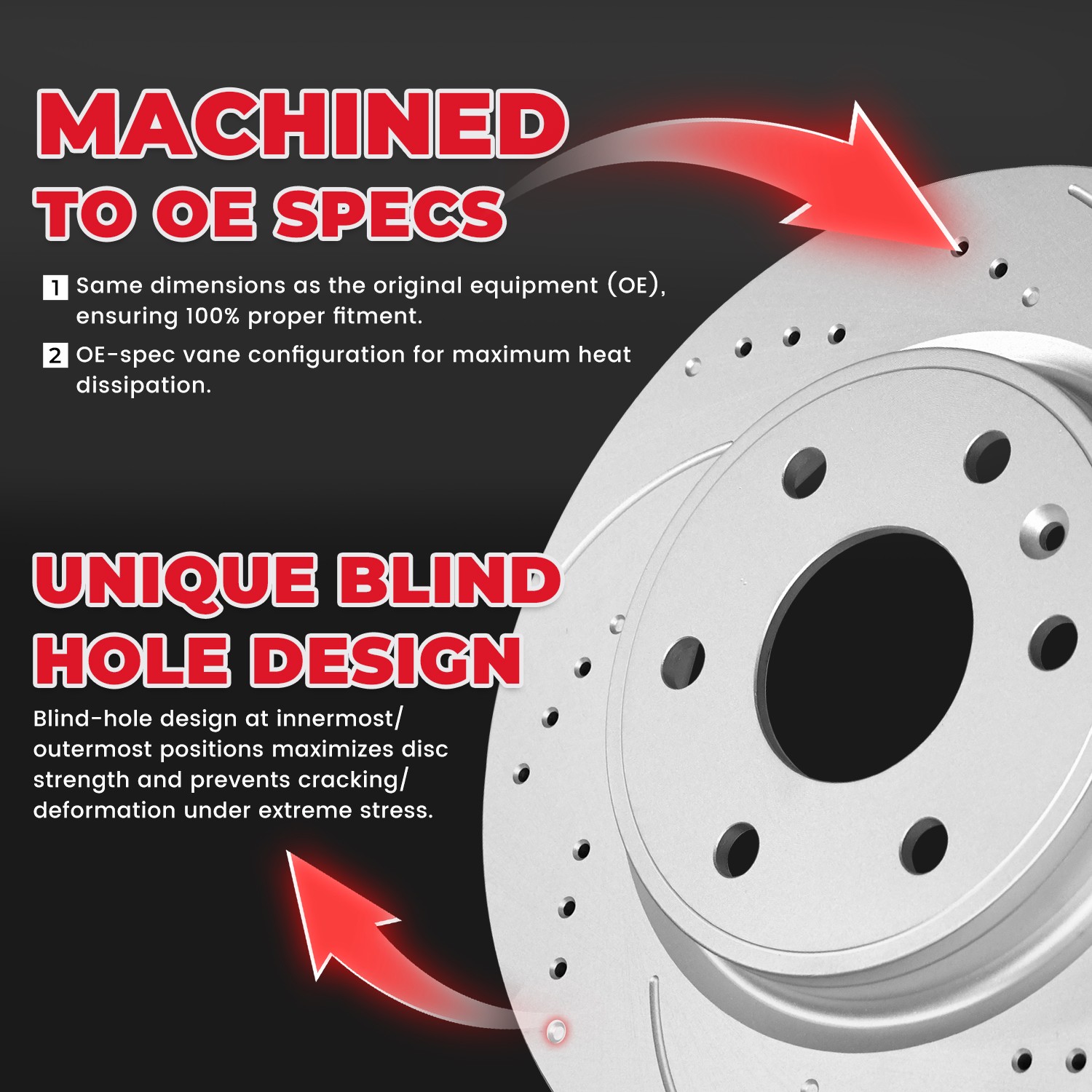 Front Rear Drilled Rotors Brake Pads for 2002 - 2005 Chevy Trailblazer GMC Envoy