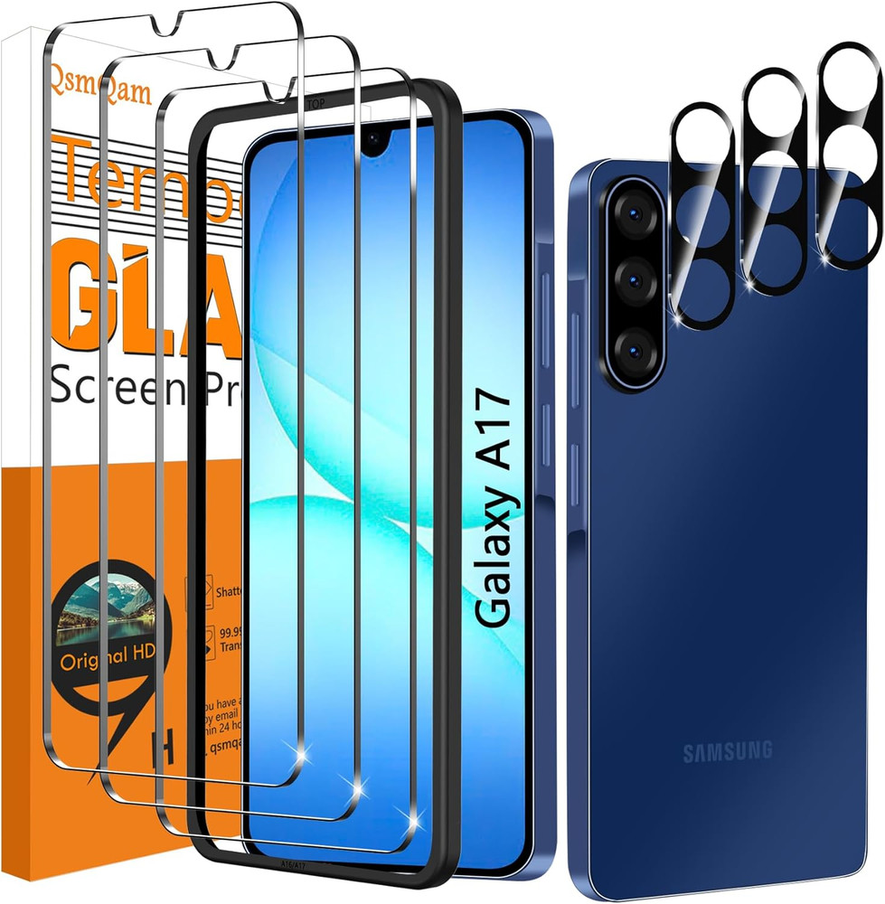 3 Pack Screen Protector for Samsung Galaxy A17 5G + 3 Pack Camera Lens Protector