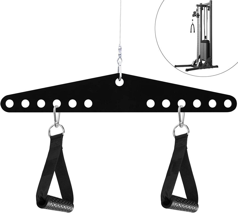 Cable Machine Double To Single D Handle Adapter Plate Spreader For Lat Pulldown