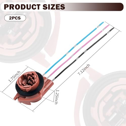 2PCS 3157 Turn Signal Socket,Standard Brake Light Socket with Tail Light