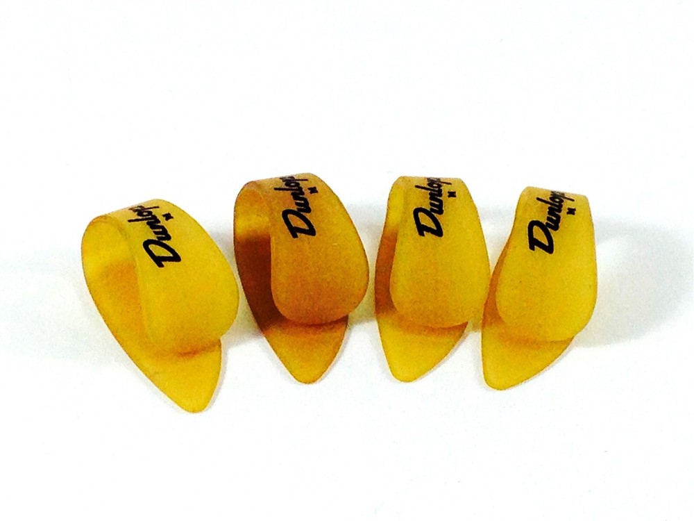 Dunlop Thumb Picks 4 Pack Ultex Gold Medium Size Guitar and Banjo