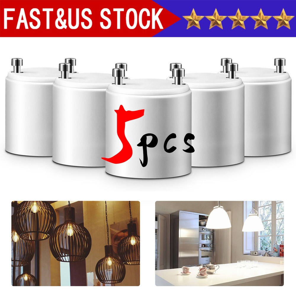 5Pcs GU24 To E27 Screw LED Light Lamp Bulb Base Adapter Socket Converter Adaptor