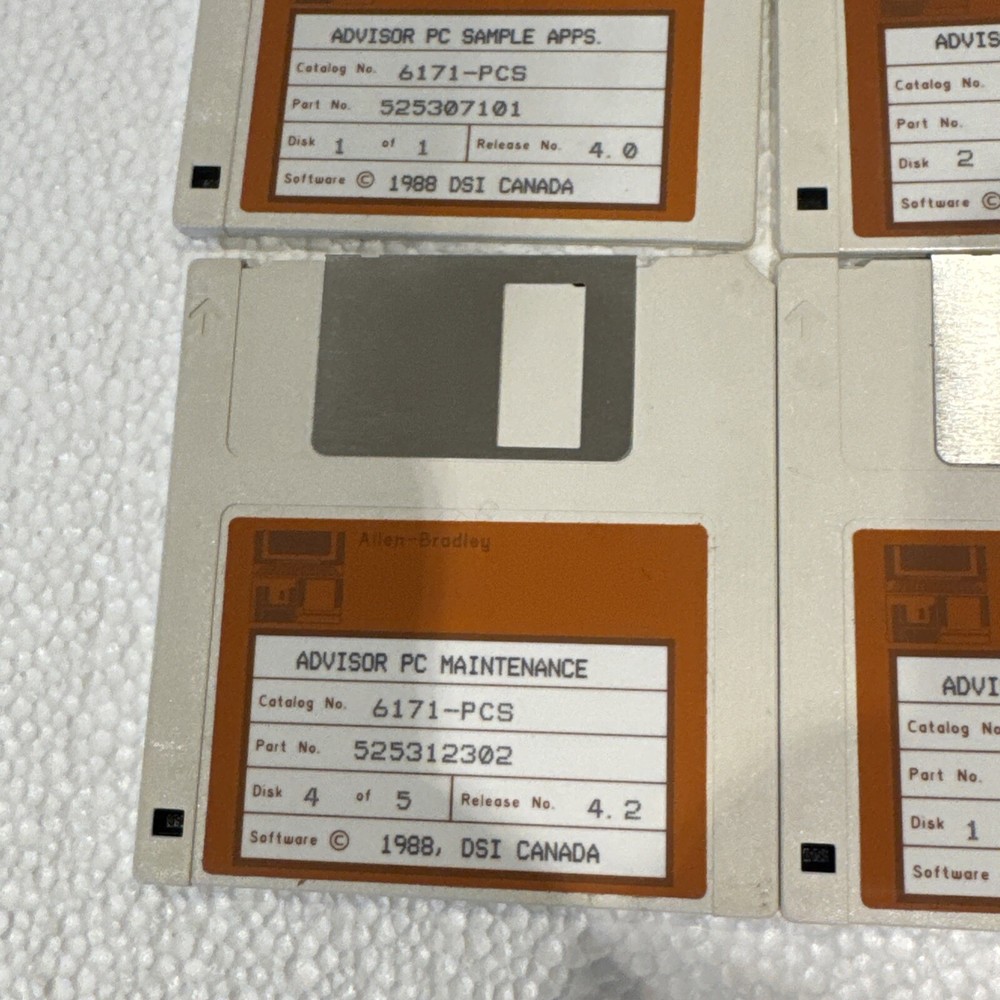Allen bradley advisor pc sample app floppy disk Set