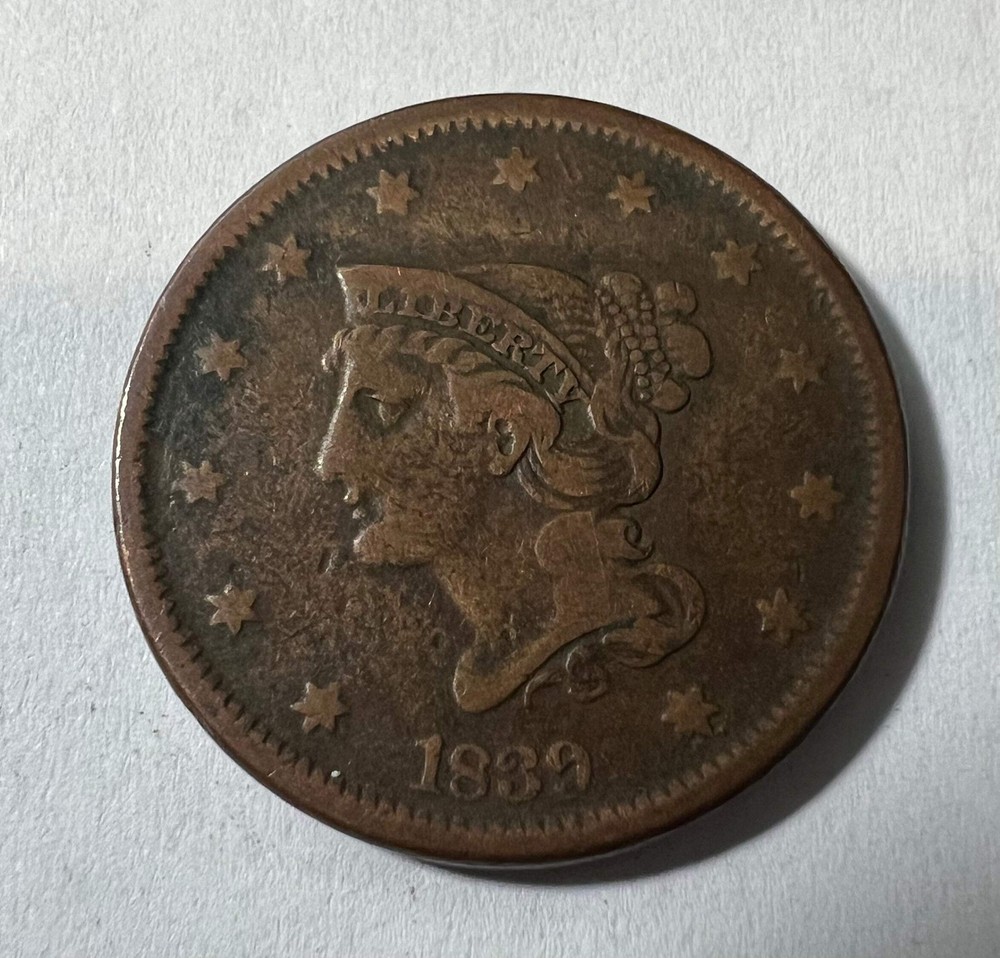 1839 Coronet Head Large Cent