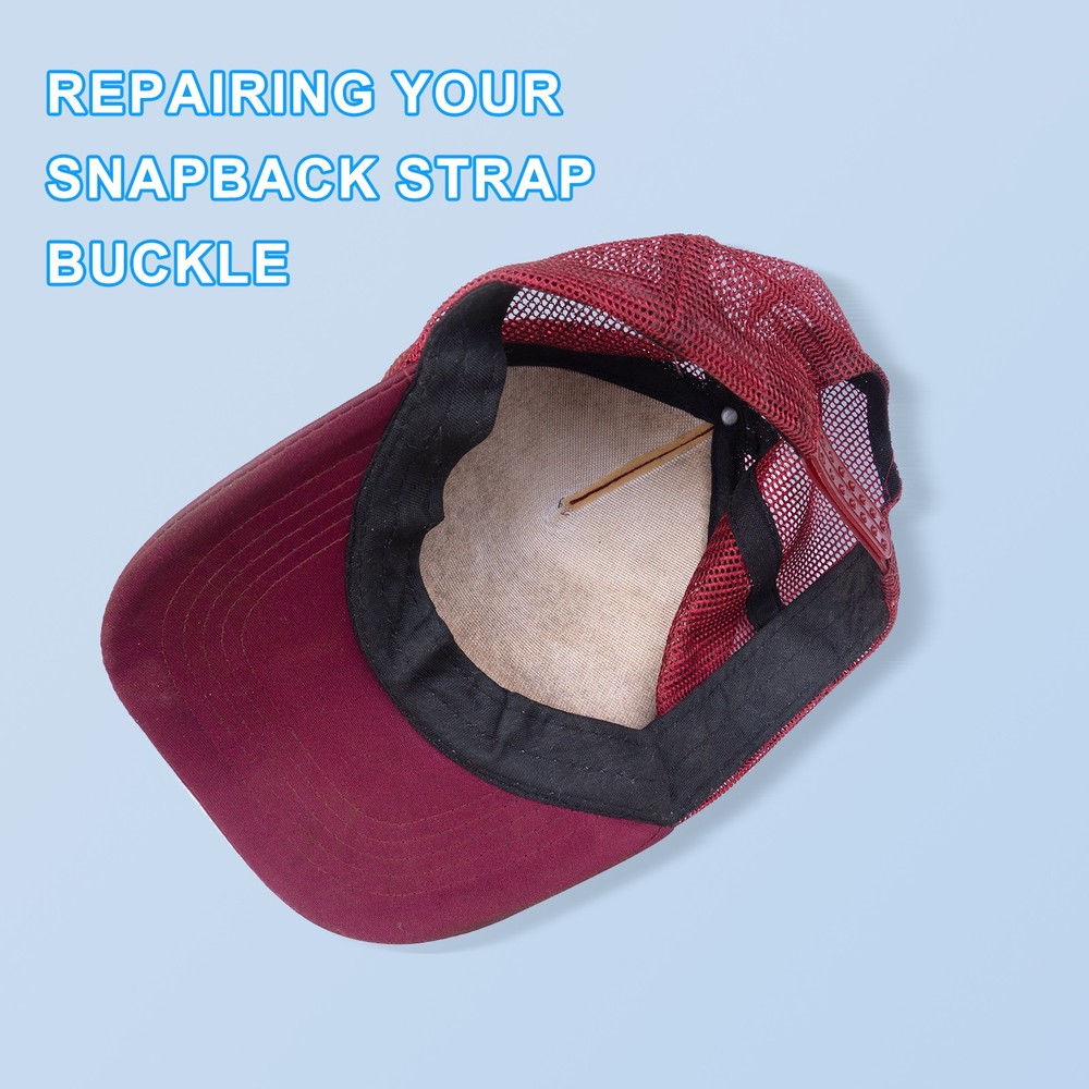 16 Pairs Hat Snap Replacement, PE Snapback Cap Strap, Light Brown