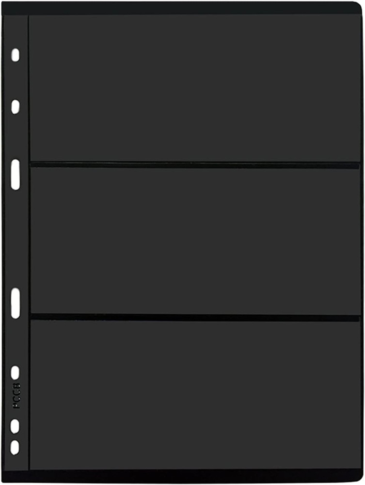 20 Sheet Stamp Pages, 3 Rows Pages for Stamp Collectors, 9-Hole Standard Page Fi