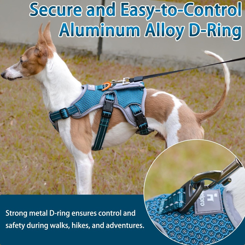Multi-Use Support Dog Harness, Escape Proof No Pull Reflective Adjustable Ves...