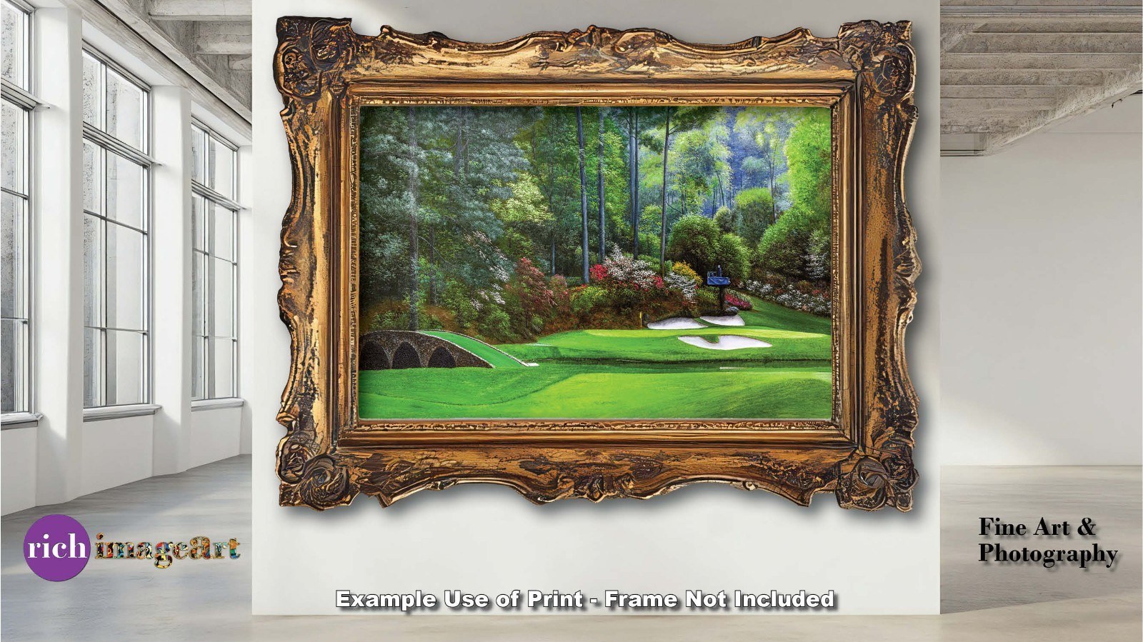 Augusta National Golf Hole 12 Golden Bell Masters Amen Corner PGA Art Print Ri4