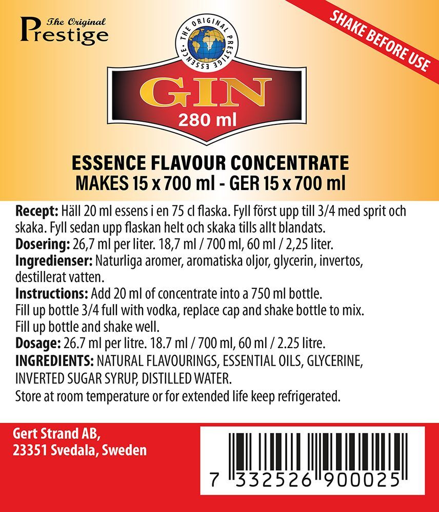 GIN Flavouring Essence 280ml