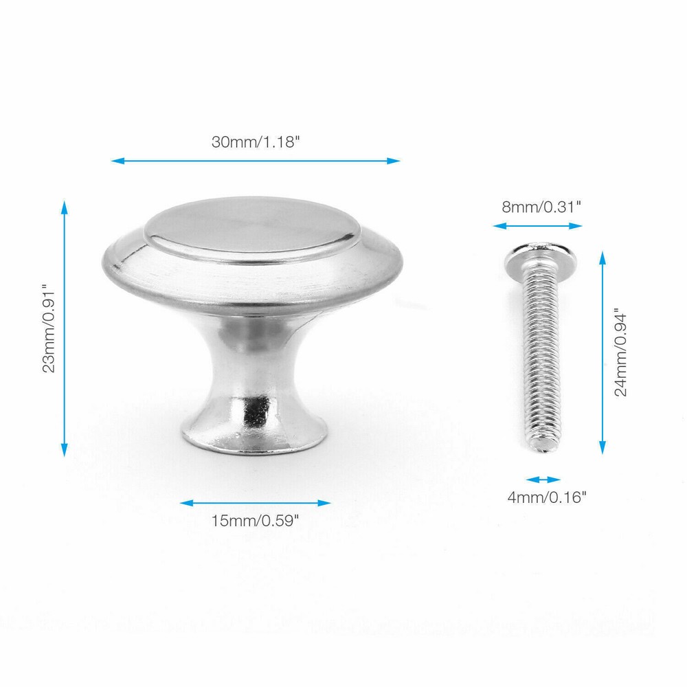 10PCS Cabinet Knobs Brushed Nickel Drawer Pulls Door Handles Kitchen Hardware