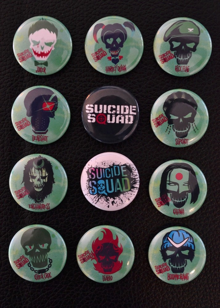 Suicide Squad - 1" Pinback Buttons