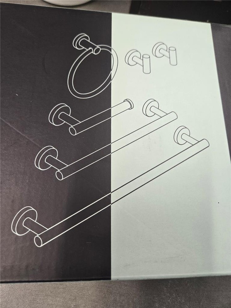 = Forious Bath Hardware 6 Pc Set WW0216B-6 Matte Black