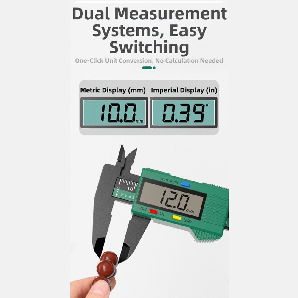 Digital Vernier Caliper for Precise Measurement with Large Clear Display