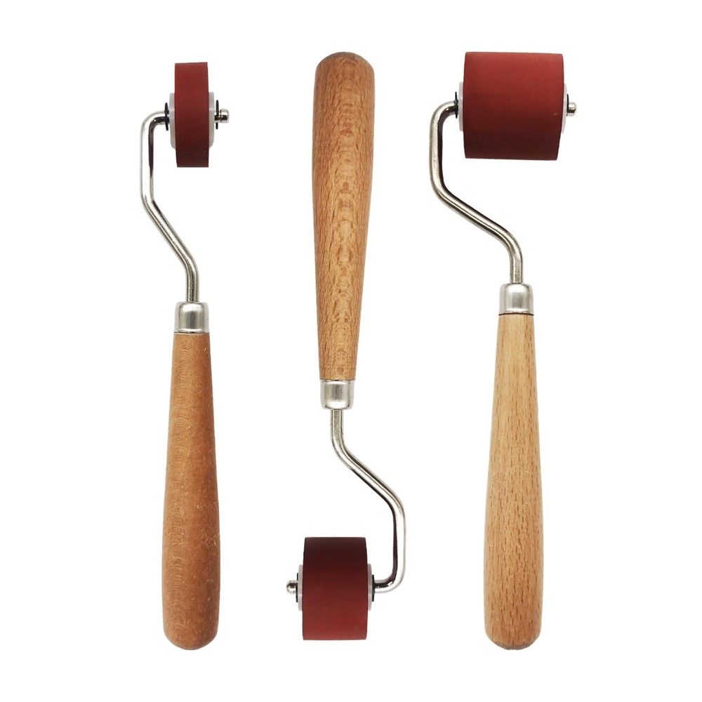3 Pcs Craft Stamping Brayers Brayer Rollers, Rubber Rollers Brayer, Rubber Br...