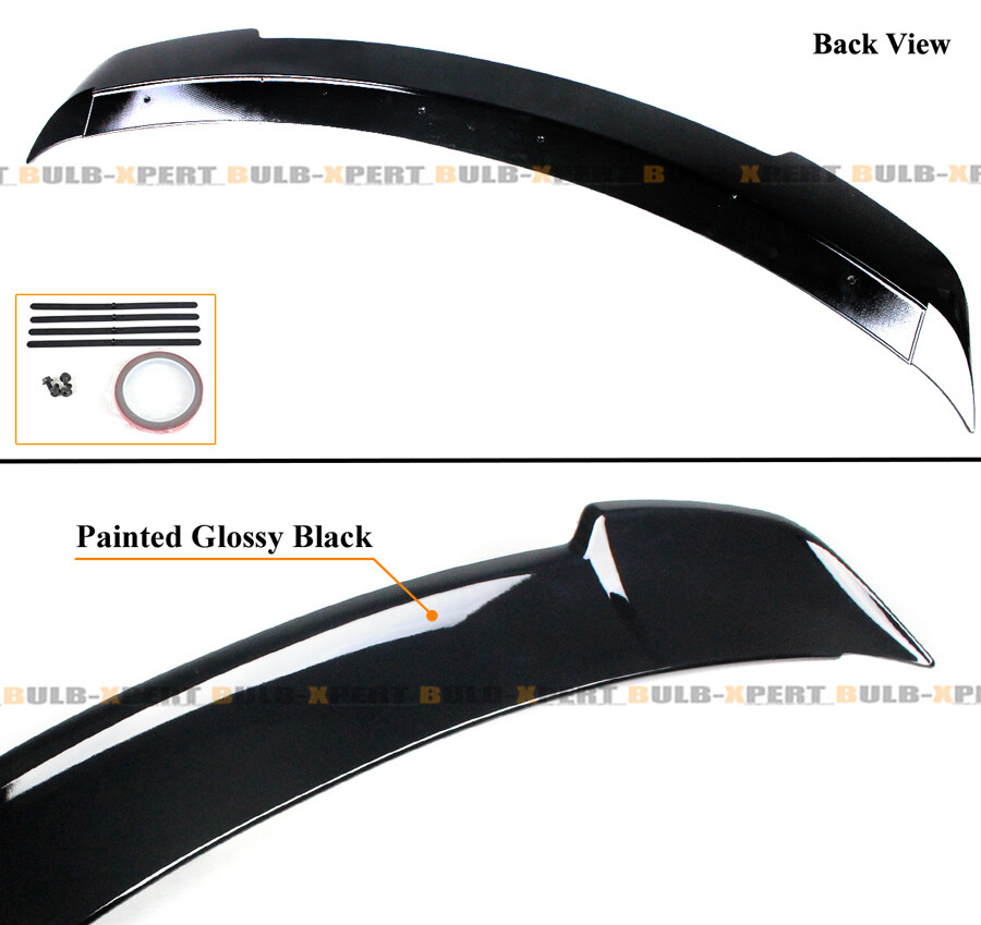 FOR 2015-2023 FORD MUSTANG GT GLOSS BLACK MD STYLE HIGHKICK TRUNK SPOILER WING