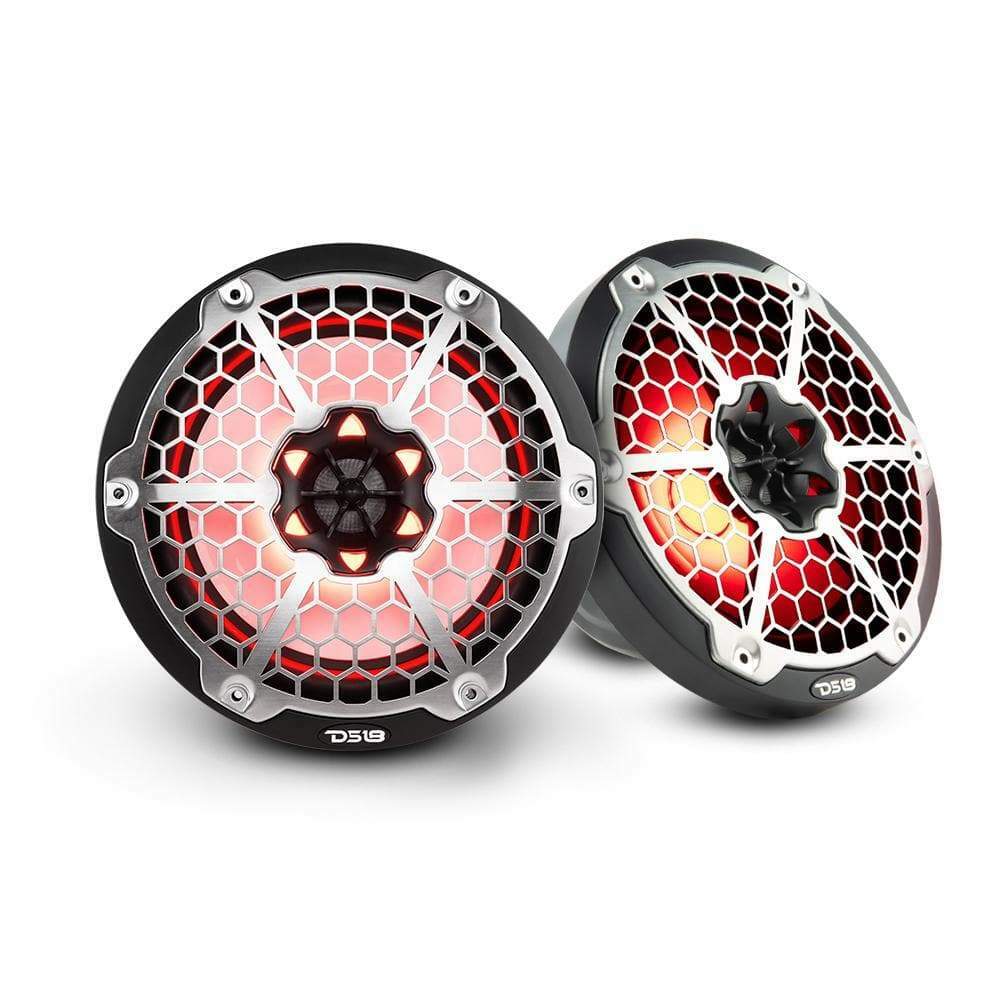 DS18 NXL-6M/BK 6.5" Marine Speakers with Integrated RGB LED Lights 2-Way 300 Wat