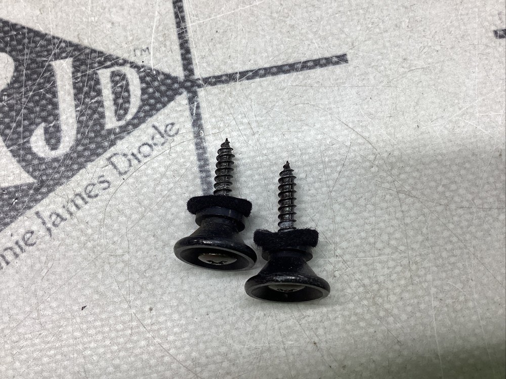 Jackson Charvel Black Oversized Guitar Strap Buttons