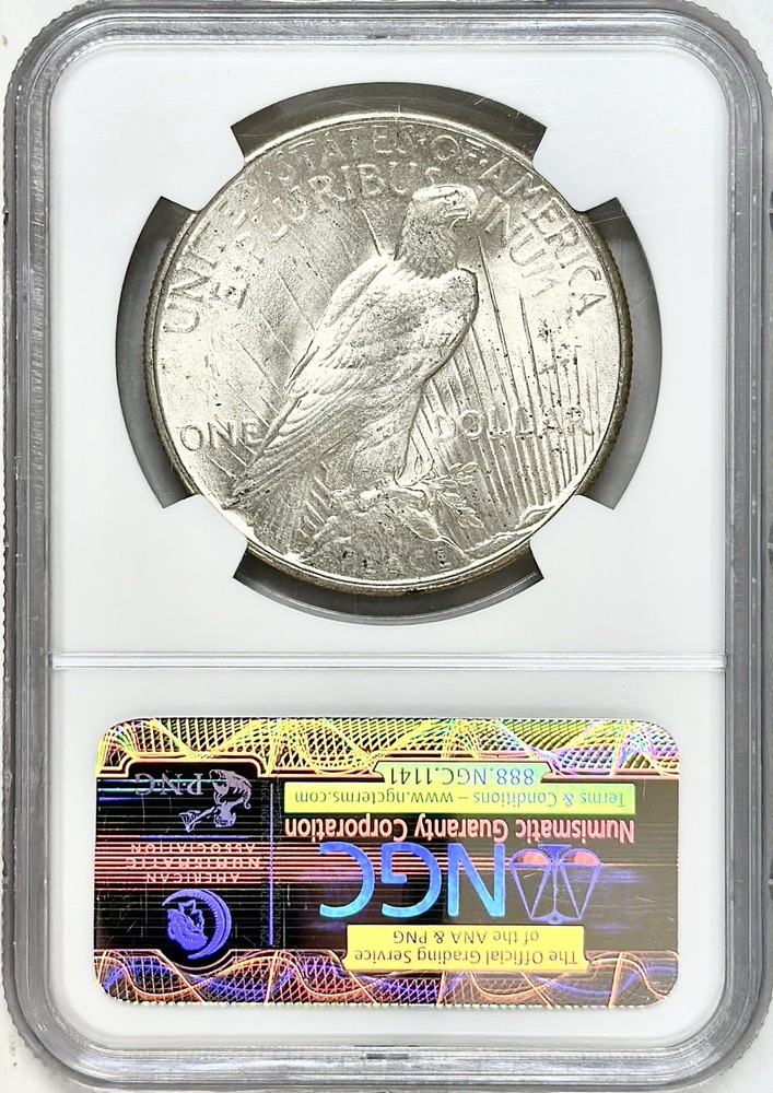 1935 PEACE SILVER DOLLAR NGC MS65
