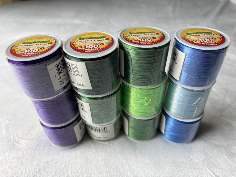 12 Pieces Looleem Strechy String Various Colors