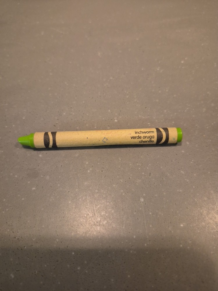 1 Used Inch Worm Crayola Crayon