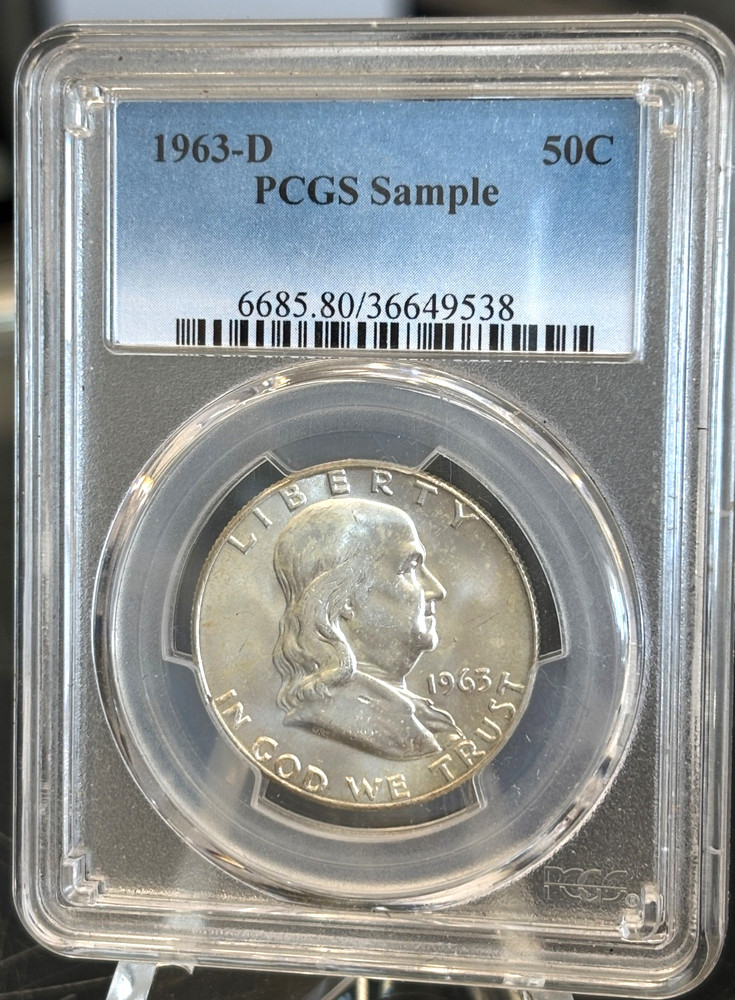 1963 D Franklin 50C Half Dollar PCGS SAMPLE