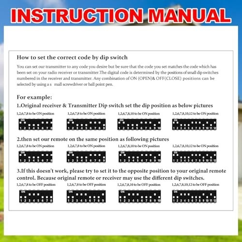 6 Pcs Two Button Garage Door Remote Control, Compatible with Linear Multicode 10