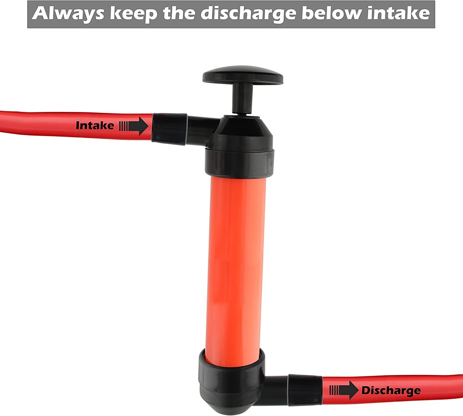 Liquid Transfer, Siphon Hand Pump for Gas, Oil, Air, and Other Fluids