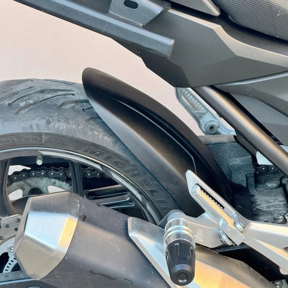 Rear Mudguard Extender — ABS Plastic, Black, Mounting Hardware Included