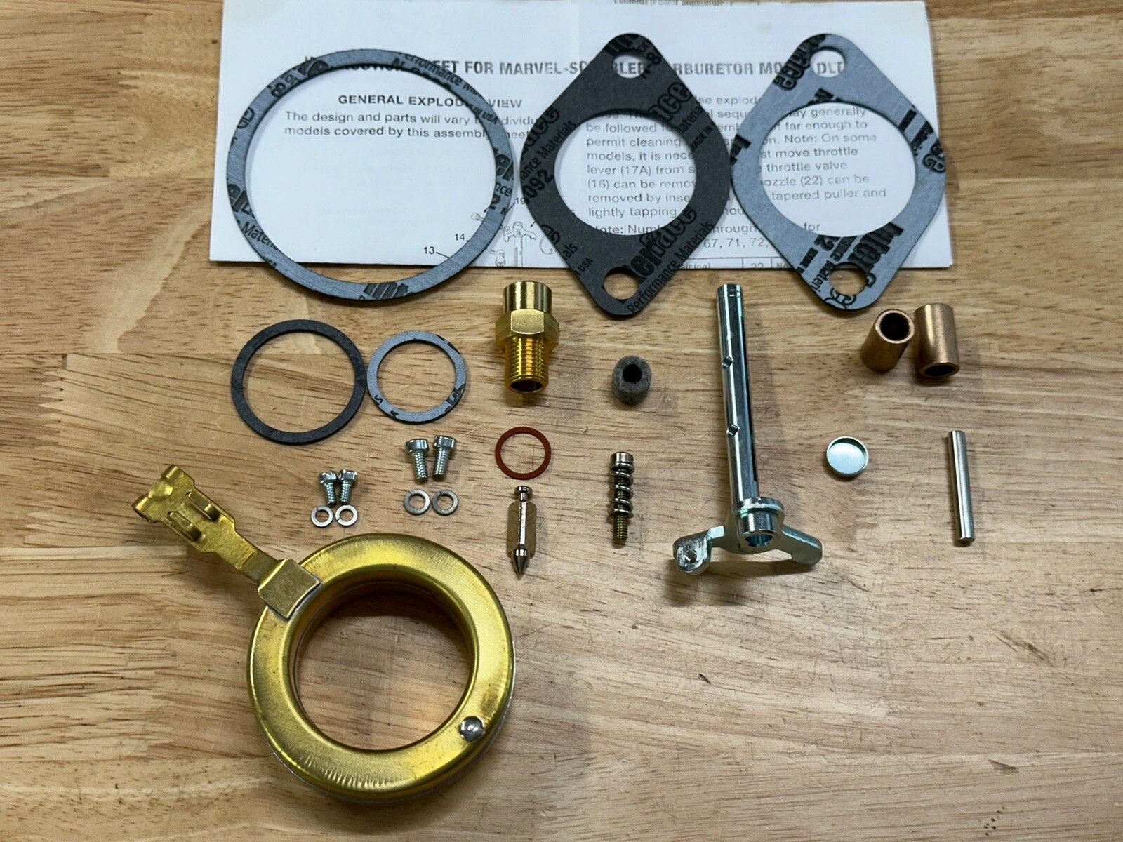 John Deere B Tractor Carburetor Basic Rebuild Kit Marvel Schebler DLTX67, DLTX73