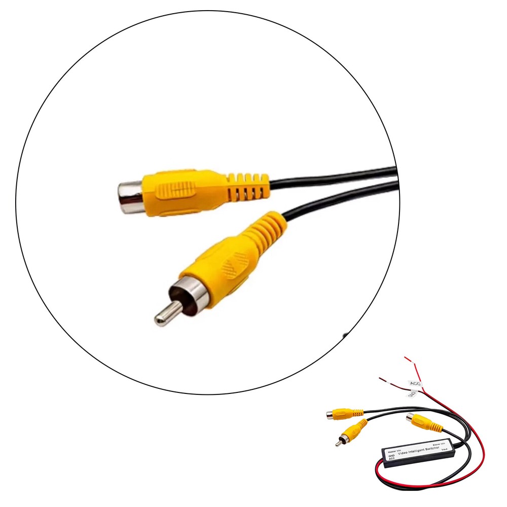 Intelligent Car Video Switch 2 to 1 RCA – Automatic Rear & Front Camera Input