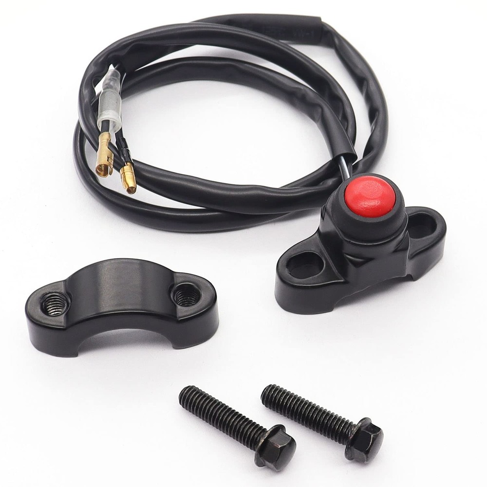 12V Motorcycle Engine Stop Start Kill Switch ON/Off CNC Universal 7/8inch gray