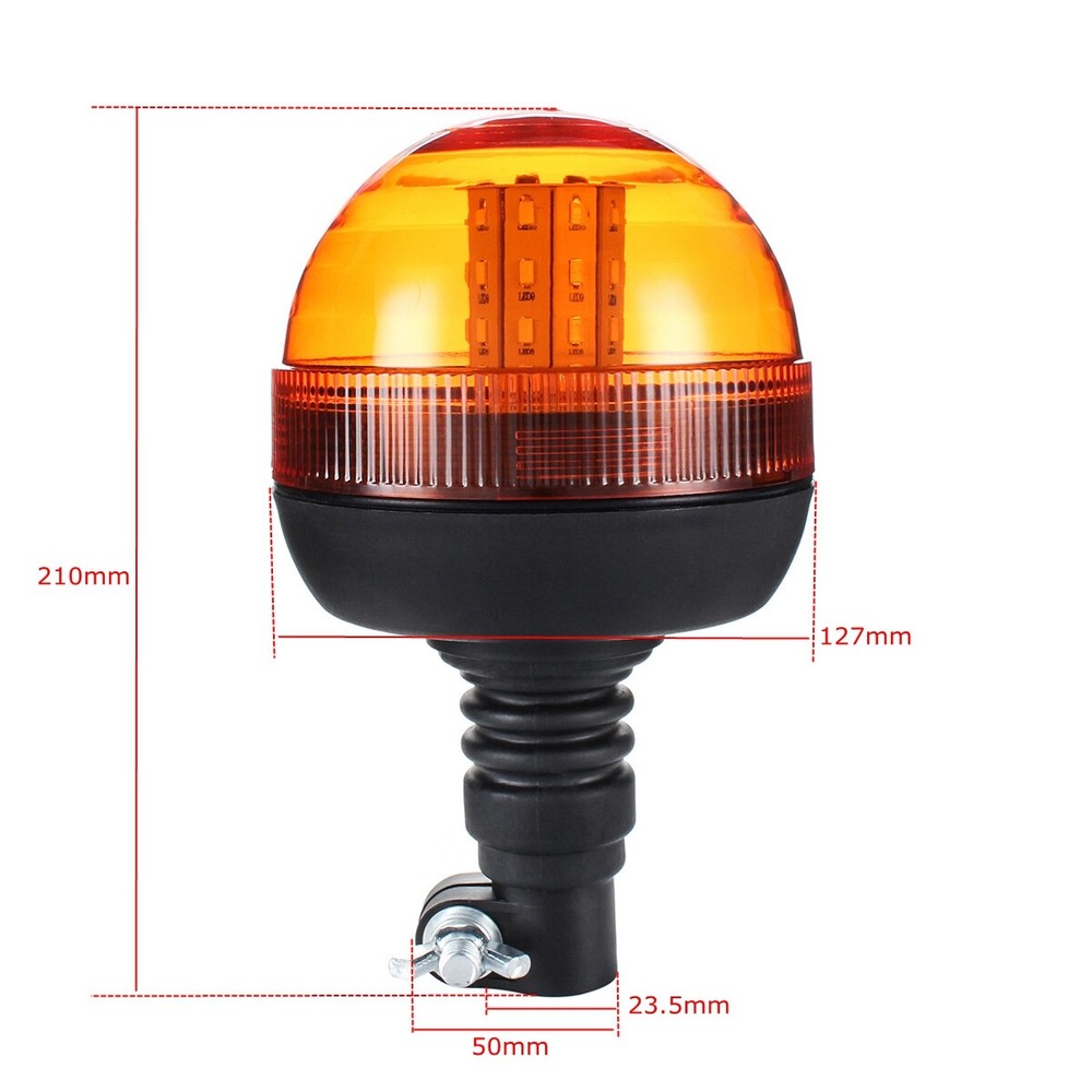 40 LED Beacon Warning Flashing Rotatable Flexible Din Pole Tractor Light E9