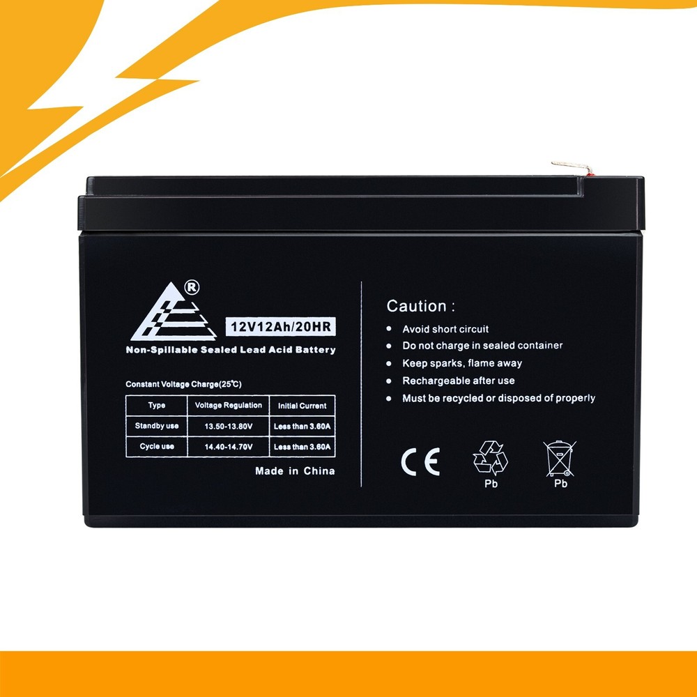 Rechargeable replacement Batteries for Yuasa ES12-12 - 2 Pack